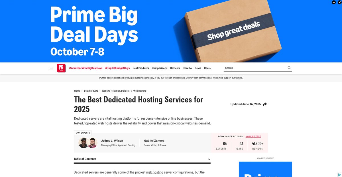 The Best Dedicated Hosting Services for 2025 Screenshot