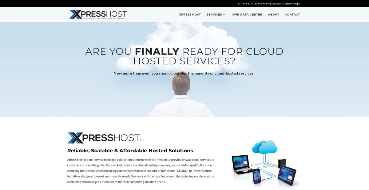 XpressHost – Reliable, Scalable & Affordable IT Hosted Solutions Screenshot
