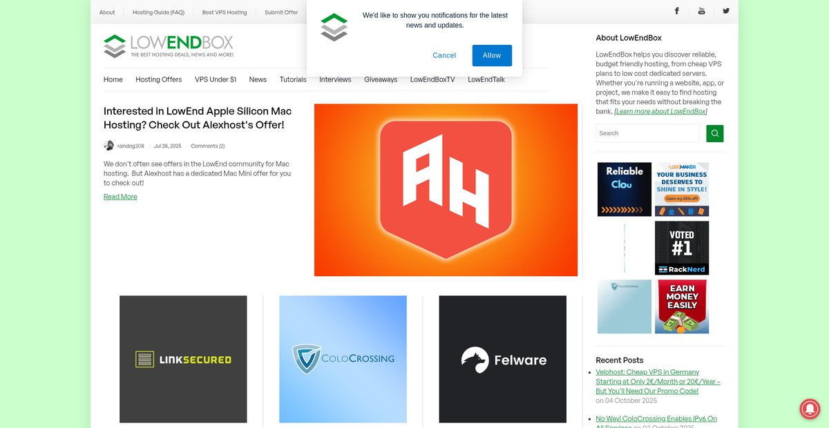 Cheap VPS, Hosting and Dedicated Server Deals Screenshot