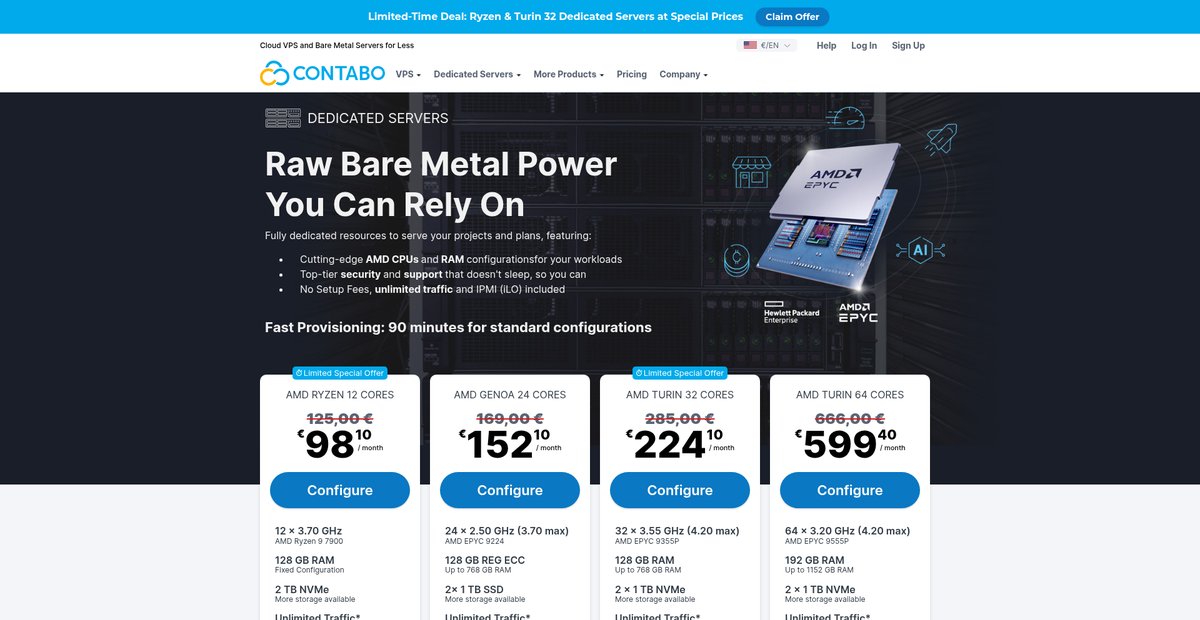 Dedicated Servers Hosting at an Unbeatable Price Screenshot