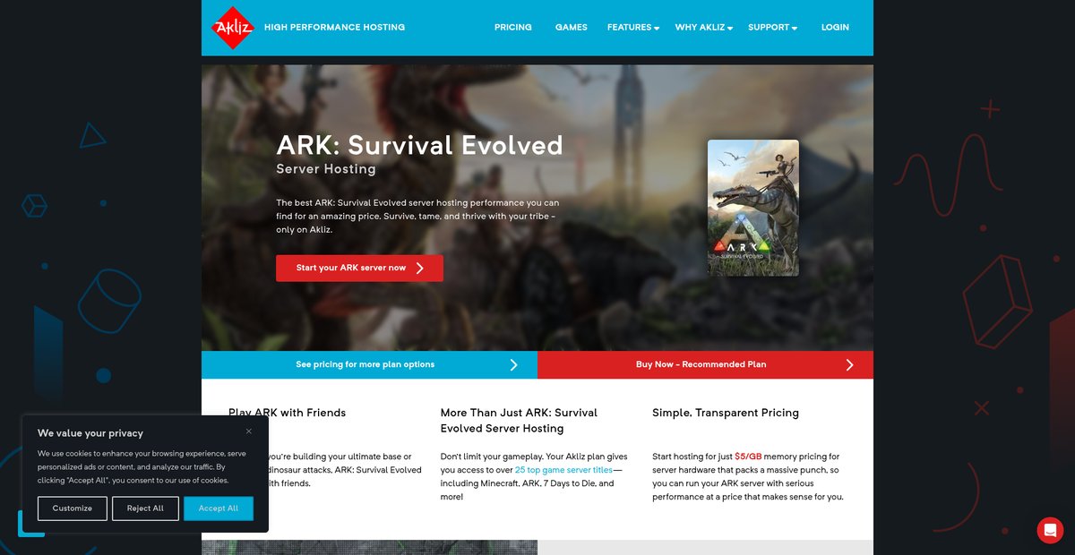 Ark: Survival Evolved Server Hosting | Modded Ark Server | Akliz Screenshot