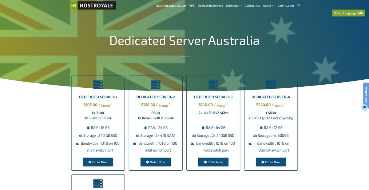 Dedicated Server Australia – Domains | Web Hosting | VPS Screenshot