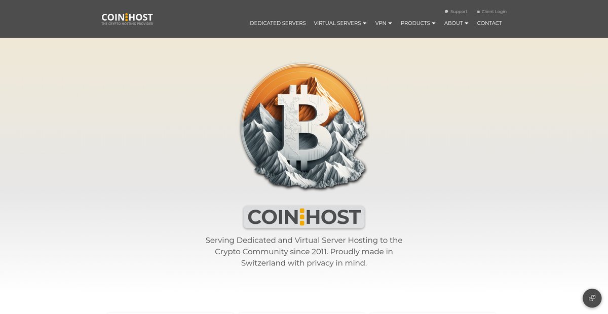 COIN.HOST: Secure Web Hosting for Bitcoin & Cryptocurrency ... Screenshot