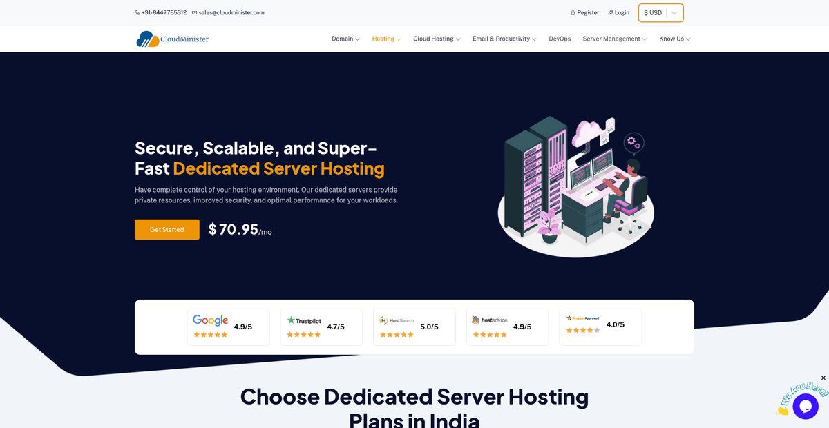 High-Performance Dedicated Server Hosting in India Screenshot