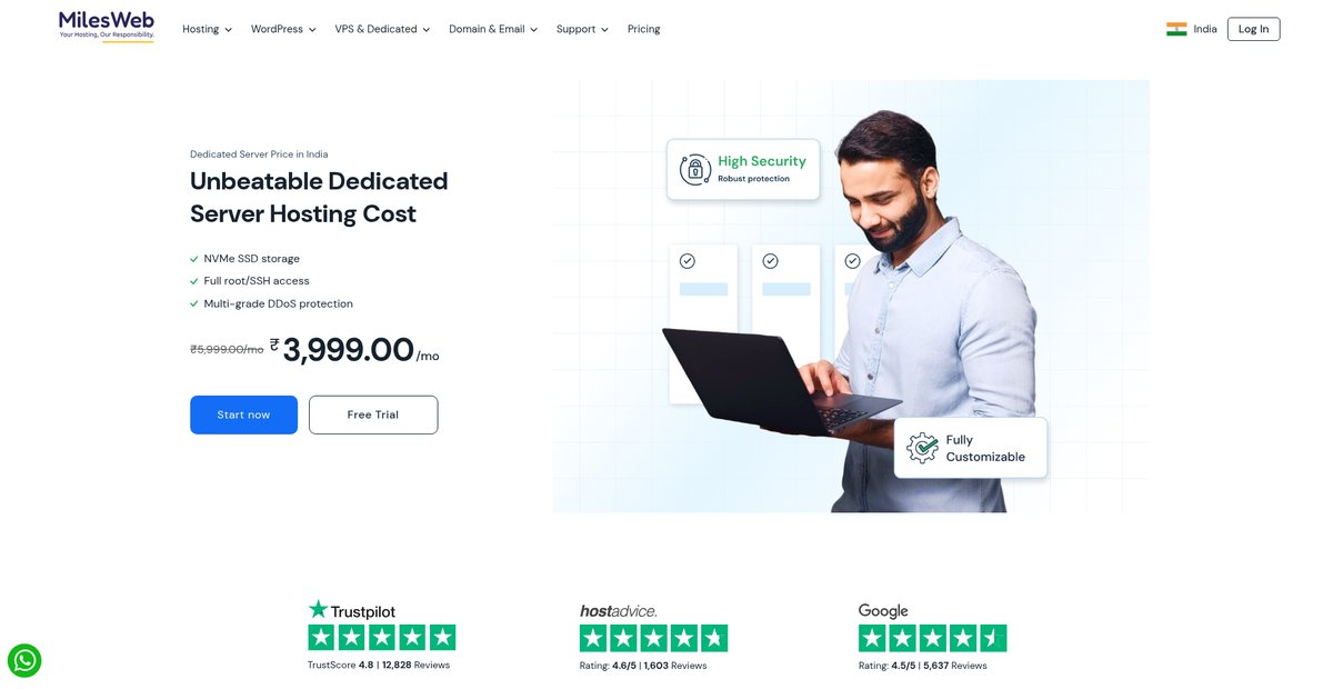 Dedicated Server Price in India Screenshot