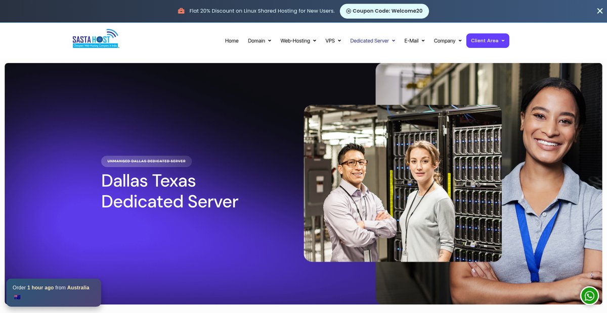Dallas Dedicated Server Unmanaged Server ! Dallas Texas Server Screenshot