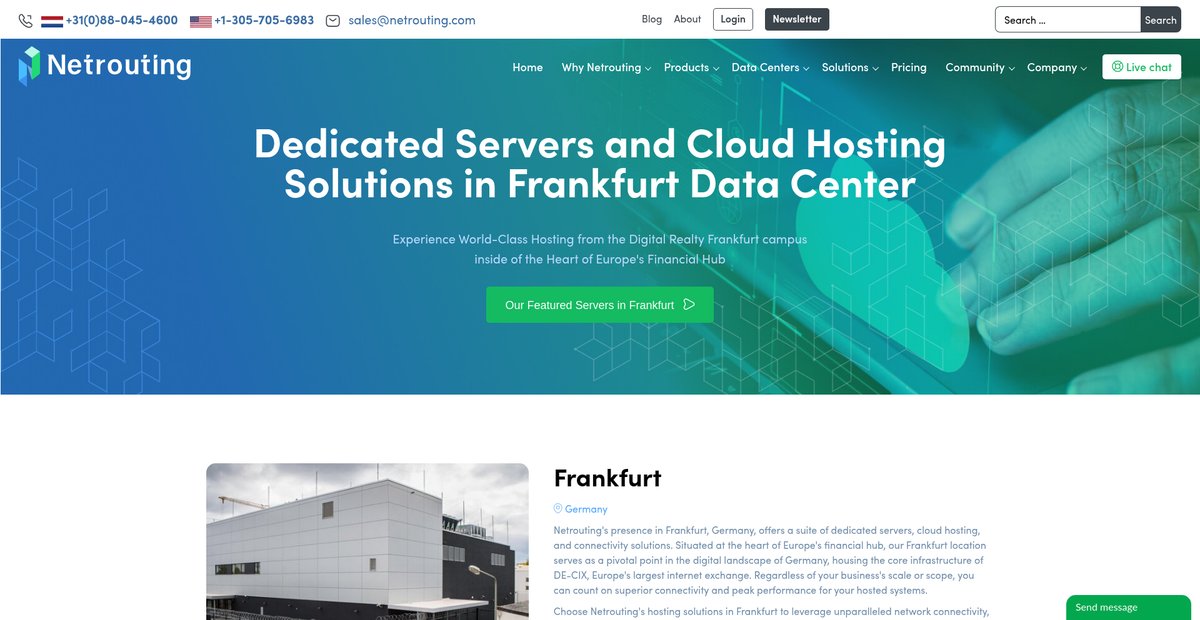 Our Featured Servers in Frankfurt Screenshot
