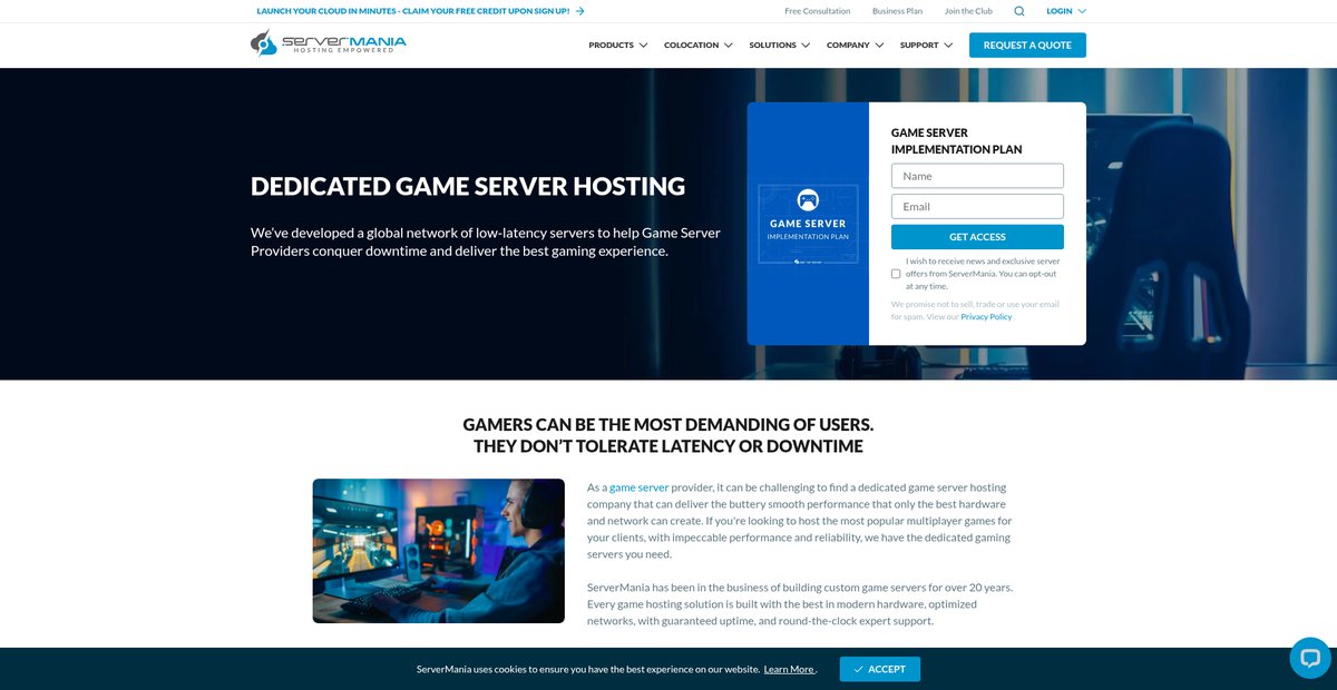 Dedicated Game Server Hosting Screenshot