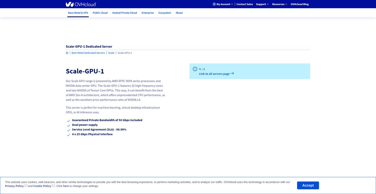 Scale-GPU-1 Dedicated Server Screenshot