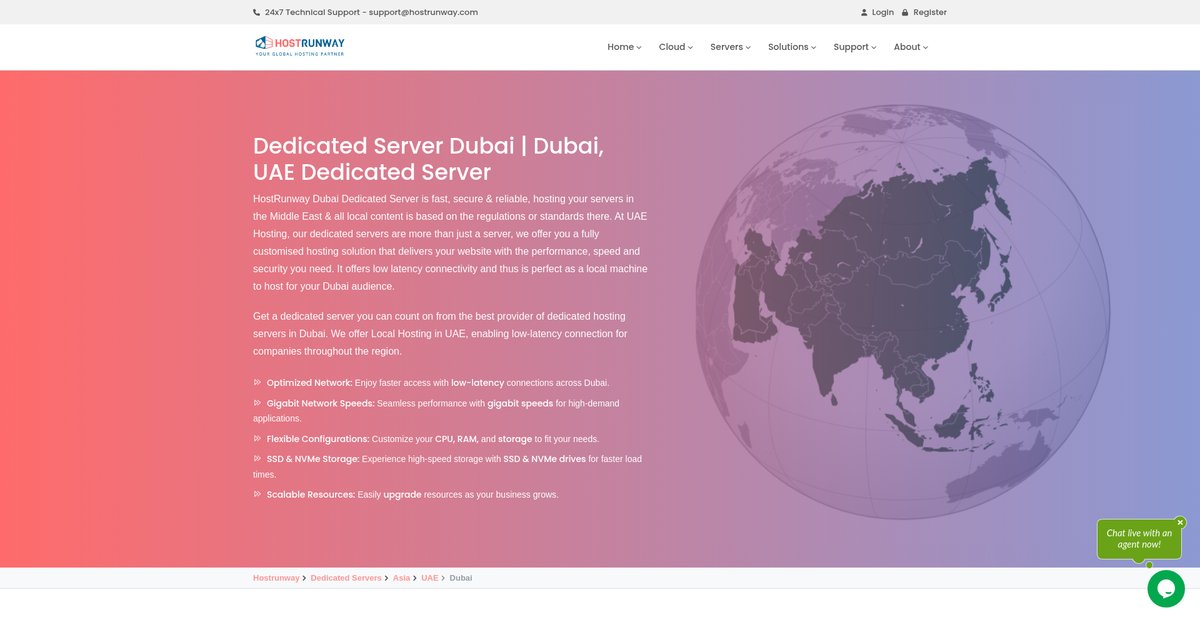 High-Performance Dubai Dedicated Servers Screenshot