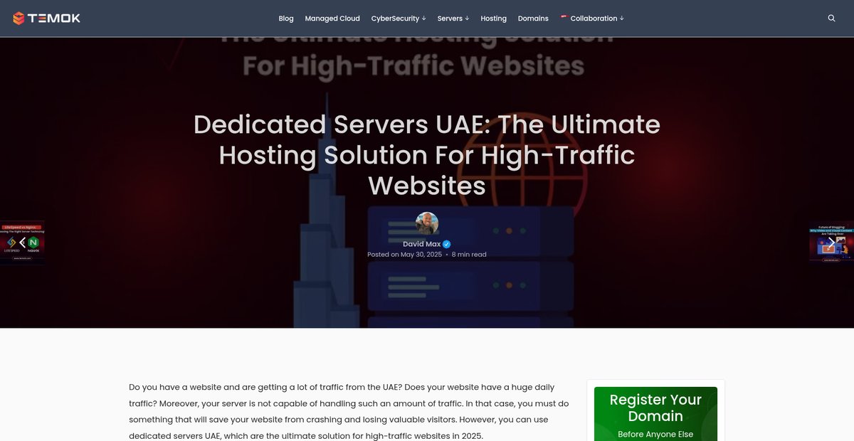 Dedicated Servers UAE: Solution For High-Traffic Websites Screenshot