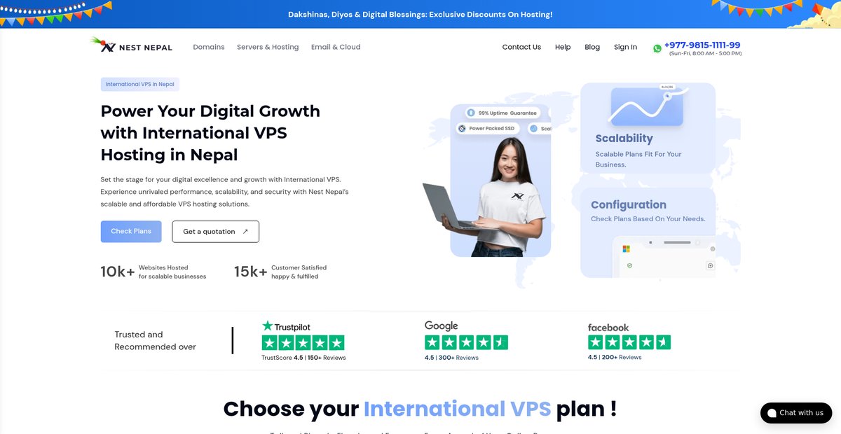Buy Cheap Cloud VPS Hosting in Nepal - Nest Nepal Screenshot
