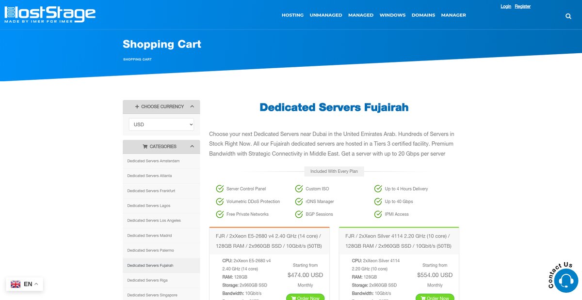 Buy a Dedicated Server in Fujairah, 🇦🇪 UAE Screenshot