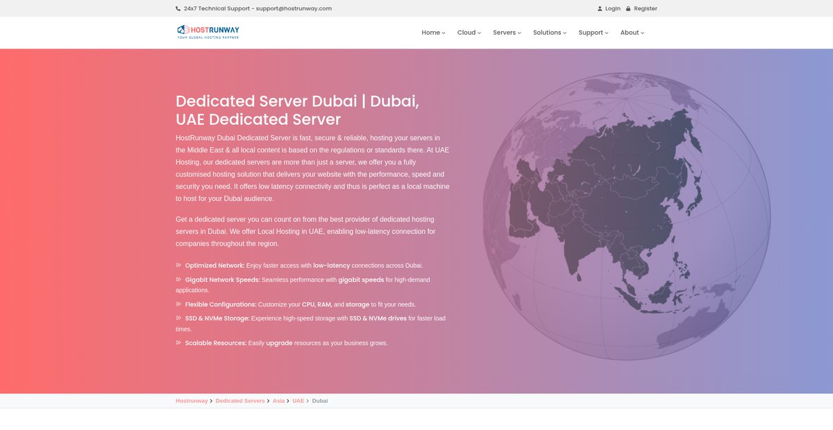 High-Performance Dubai Dedicated Servers Screenshot