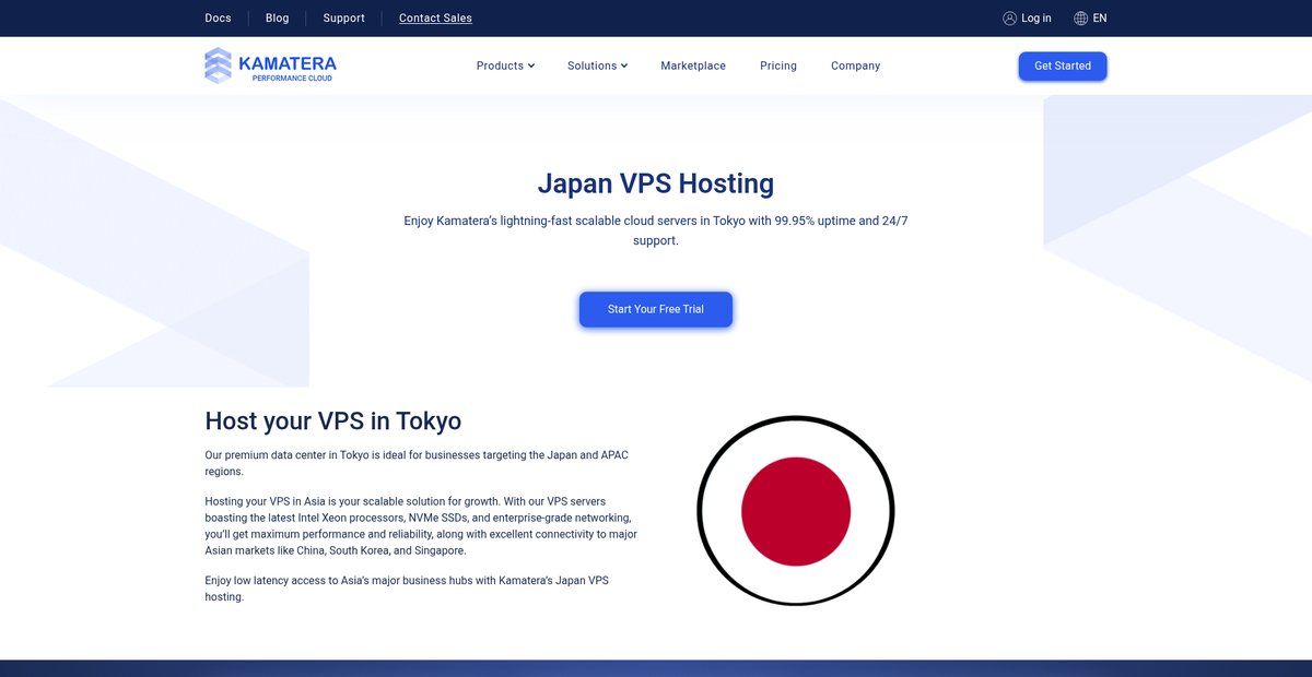 Cloud VPS -> Japan VPS Hosting Screenshot
