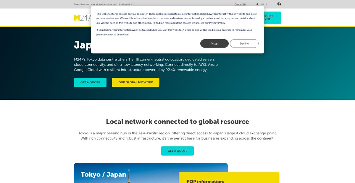 Japan Dedicated Server - Buy Server in Japan Screenshot