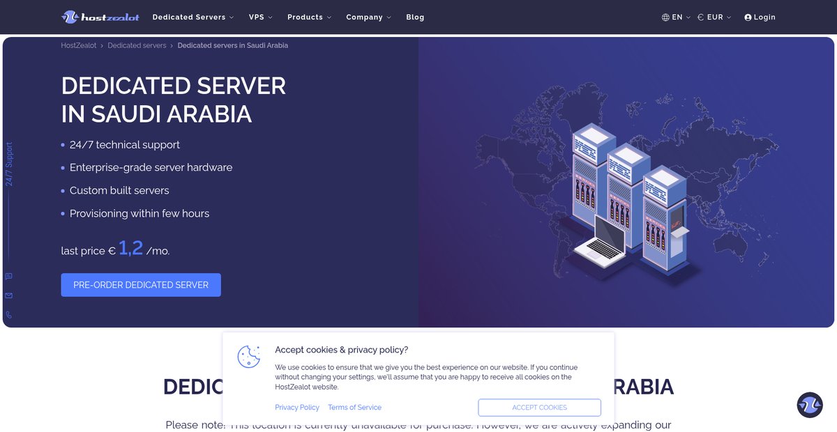 Dedicated Server Saudi Arabia Screenshot