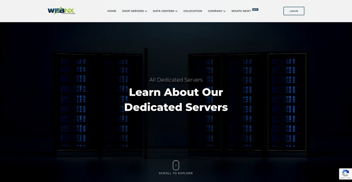 Los Angeles Dedicated Servers | WebNX Inc Screenshot