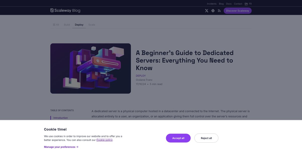 A Beginner's Guide to Dedicated Servers: Everything You ... Screenshot