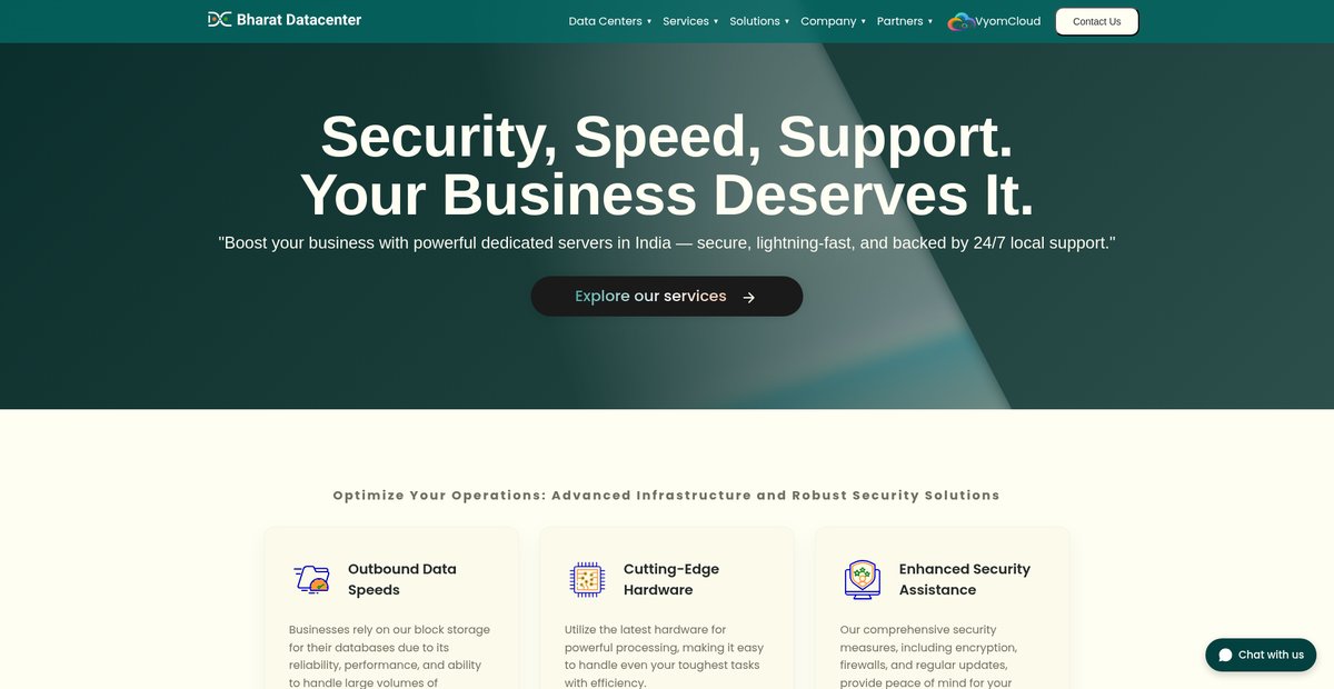 Dedicated Server Hosting in India Screenshot