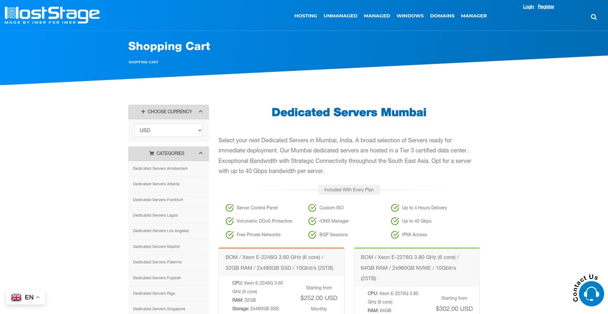 Buy a Dedicated Server in Mumbai, 🇮🇳 India Screenshot