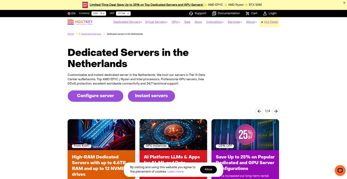 Dedicated Servers in the Netherlands Screenshot