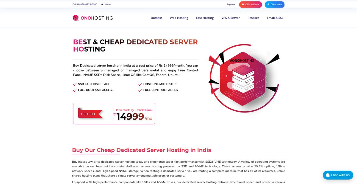 Buy Dedicated Server Hosting In India @Rs 14999/Month Screenshot