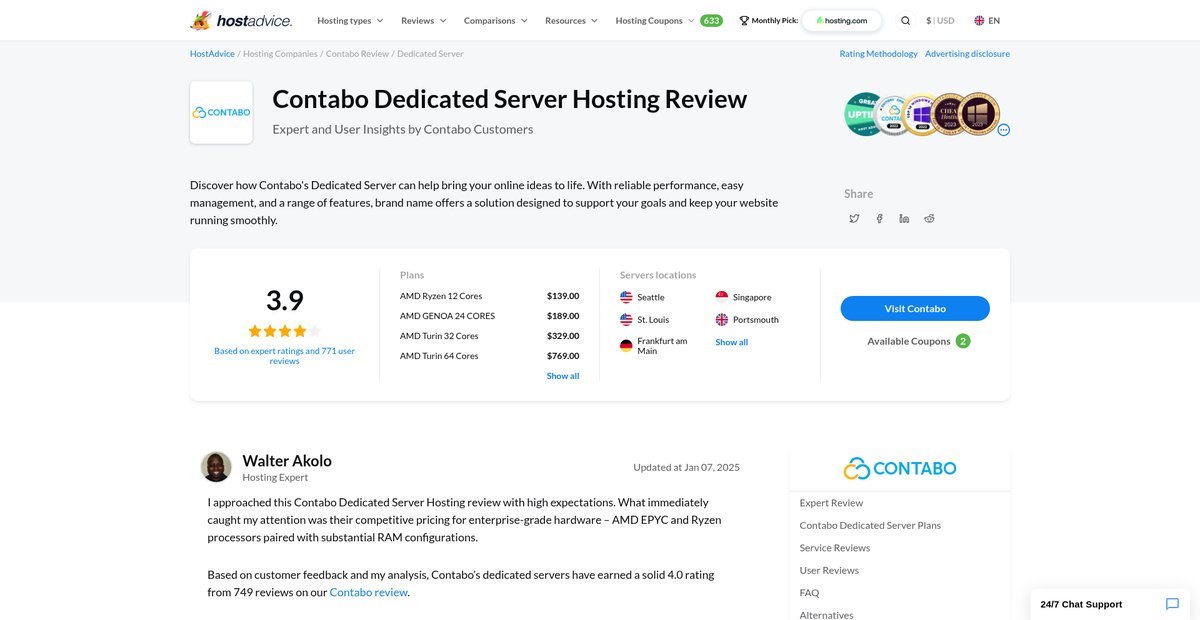 Contabo Dedicated Server Hosting Review 2025 Screenshot