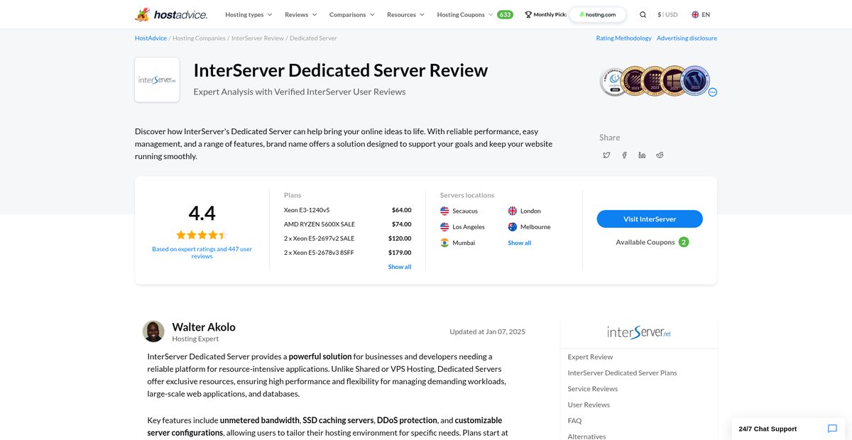 InterServer Dedicated Server Review: Is It the Perfect Fit for you? Screenshot