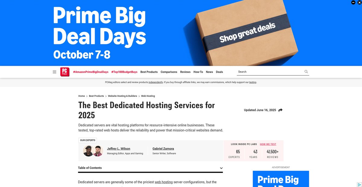 The Best Dedicated Hosting Services for 2025 Screenshot