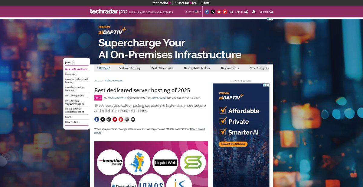 Best dedicated server hosting of 2025 Screenshot