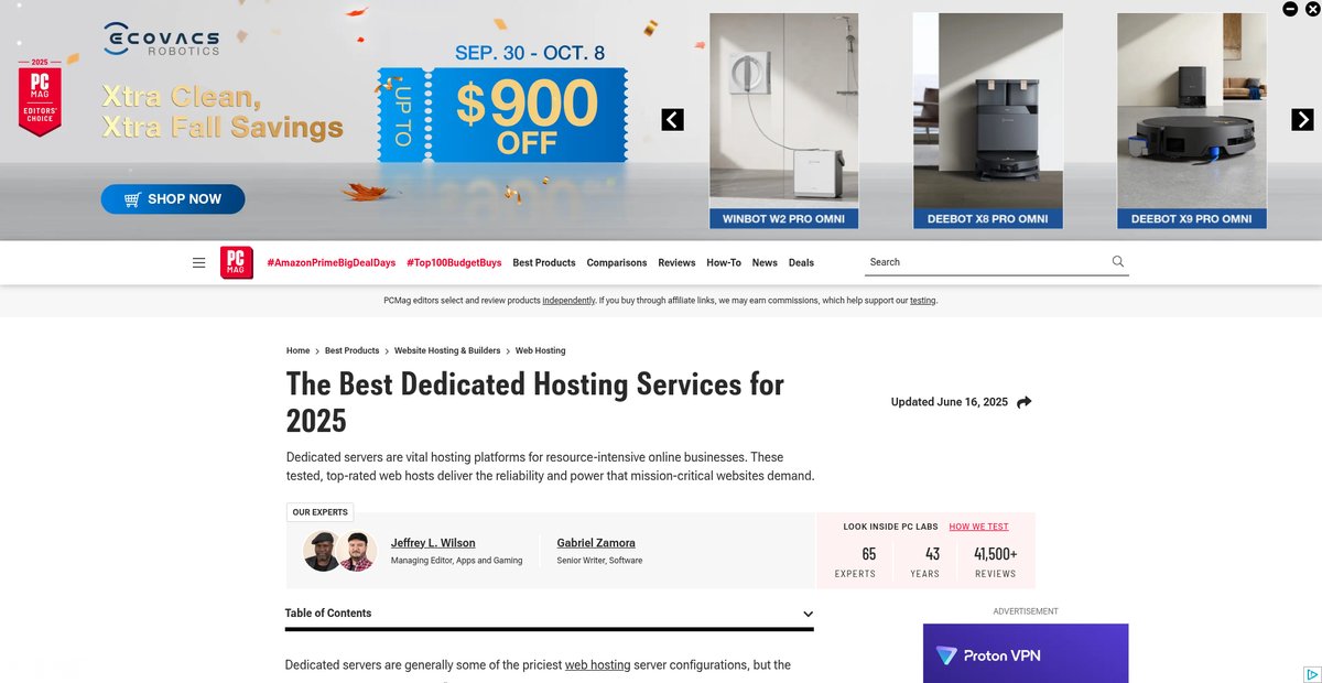 The Best Dedicated Hosting Services for 2025 Screenshot