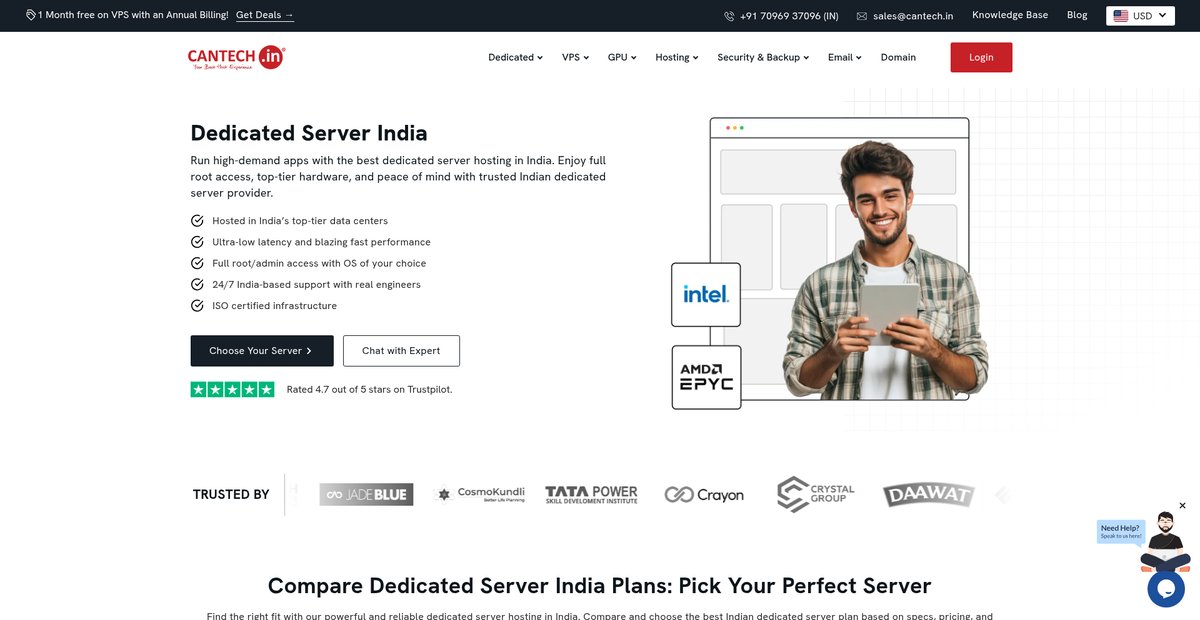 Best Dedicated Server India - Cantech Screenshot