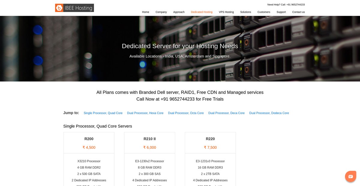 Buy Dedicated Server Hosting Starting From Rs 4500/M Screenshot