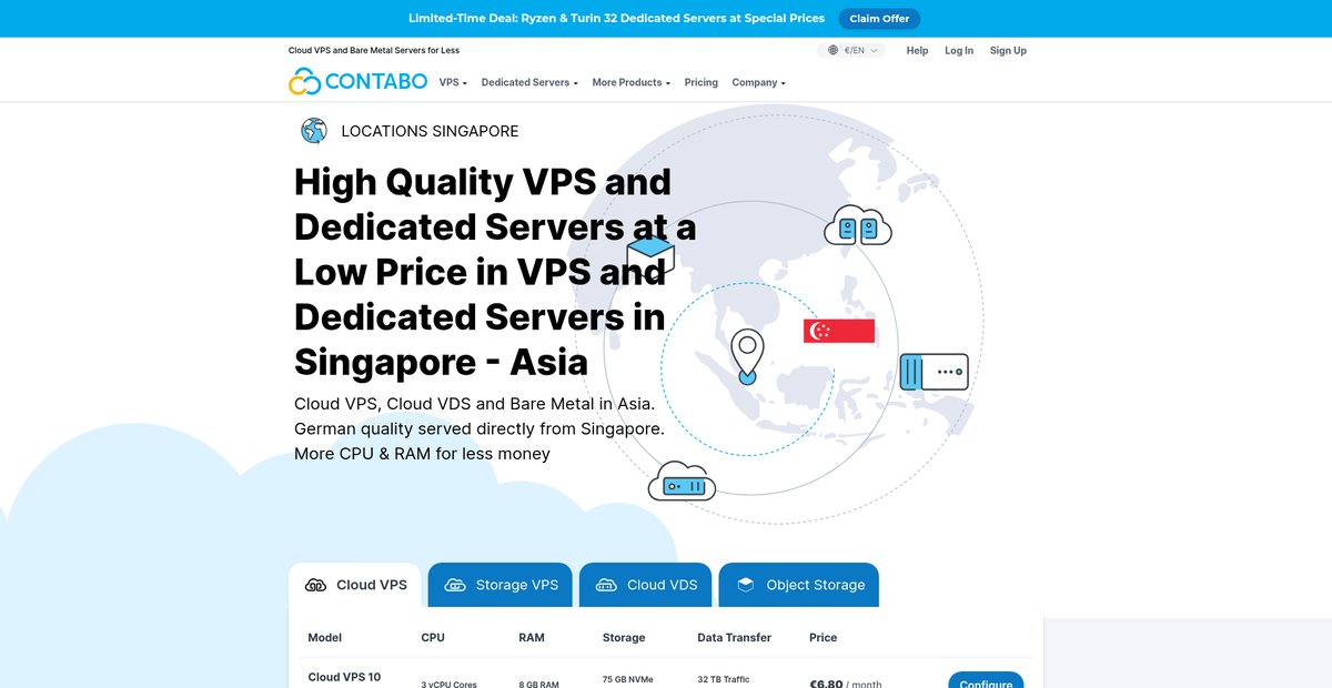 Best Price-Performance VPS & Dedicated Servers in Asia Screenshot