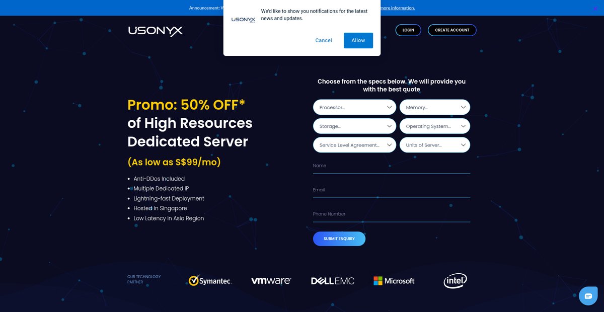Singapore Dedicated Server - #1 Server Hosting Company in Asia Screenshot
