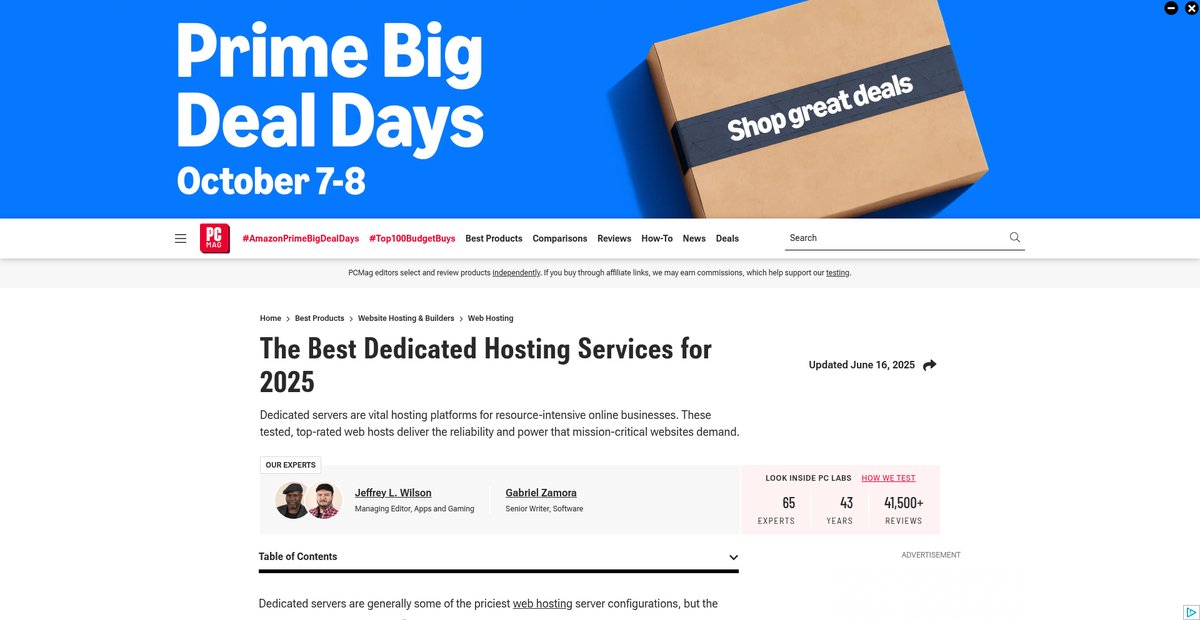 The Best Dedicated Hosting Services for 2025 Screenshot