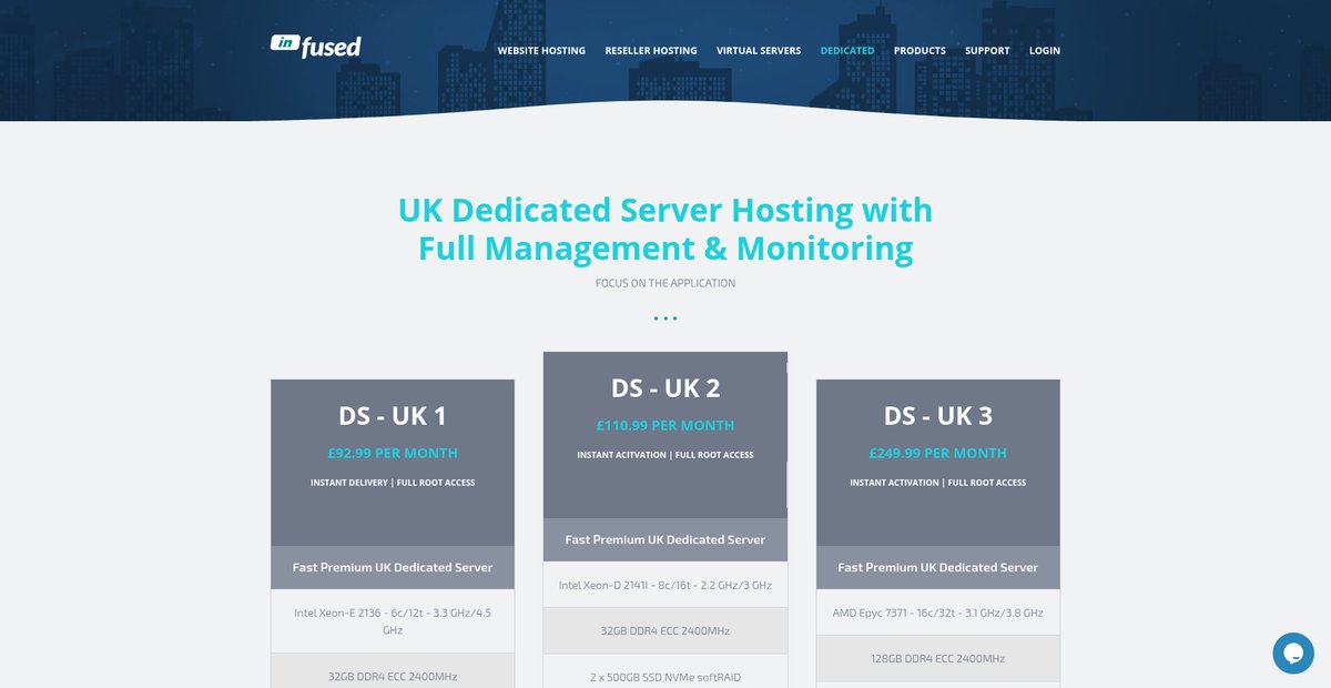 UK Dedicated Servers, Server Hosting, Fully managed Screenshot