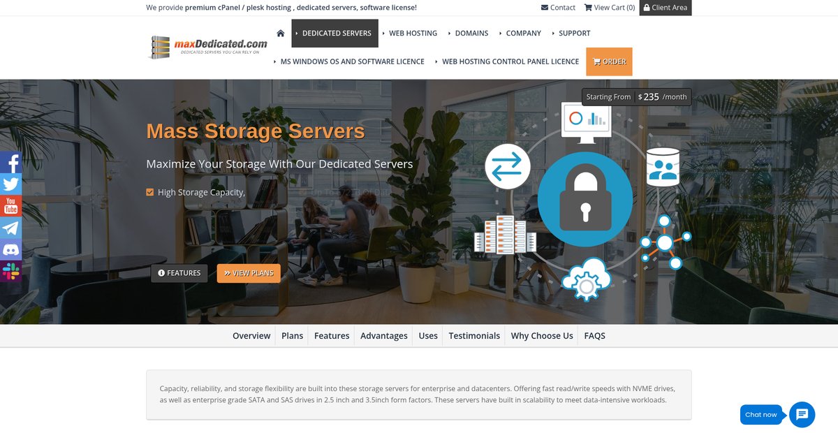 1GBPS Unmetered Dedicated Servers - MaxDedicated Screenshot