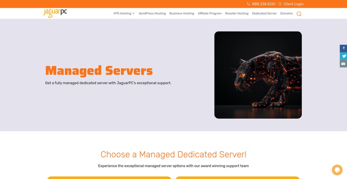 Managed Servers - JaguarPC Screenshot