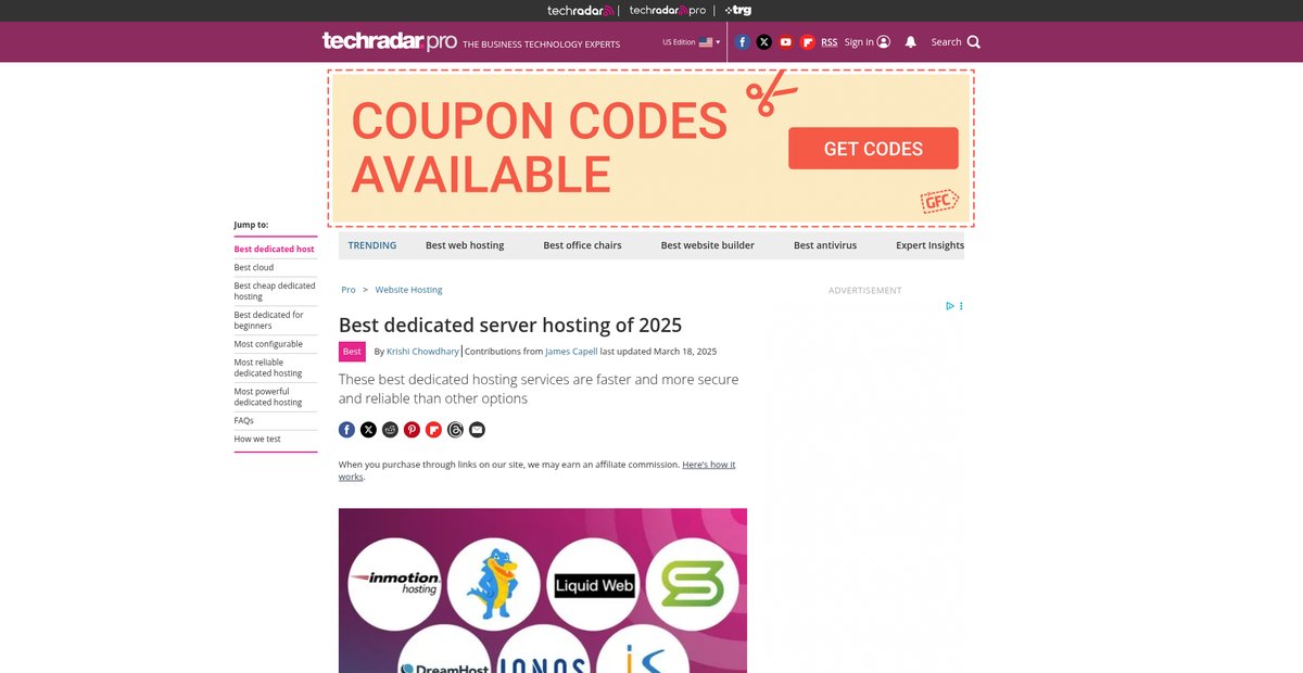 Best dedicated server hosting of 2025 Screenshot