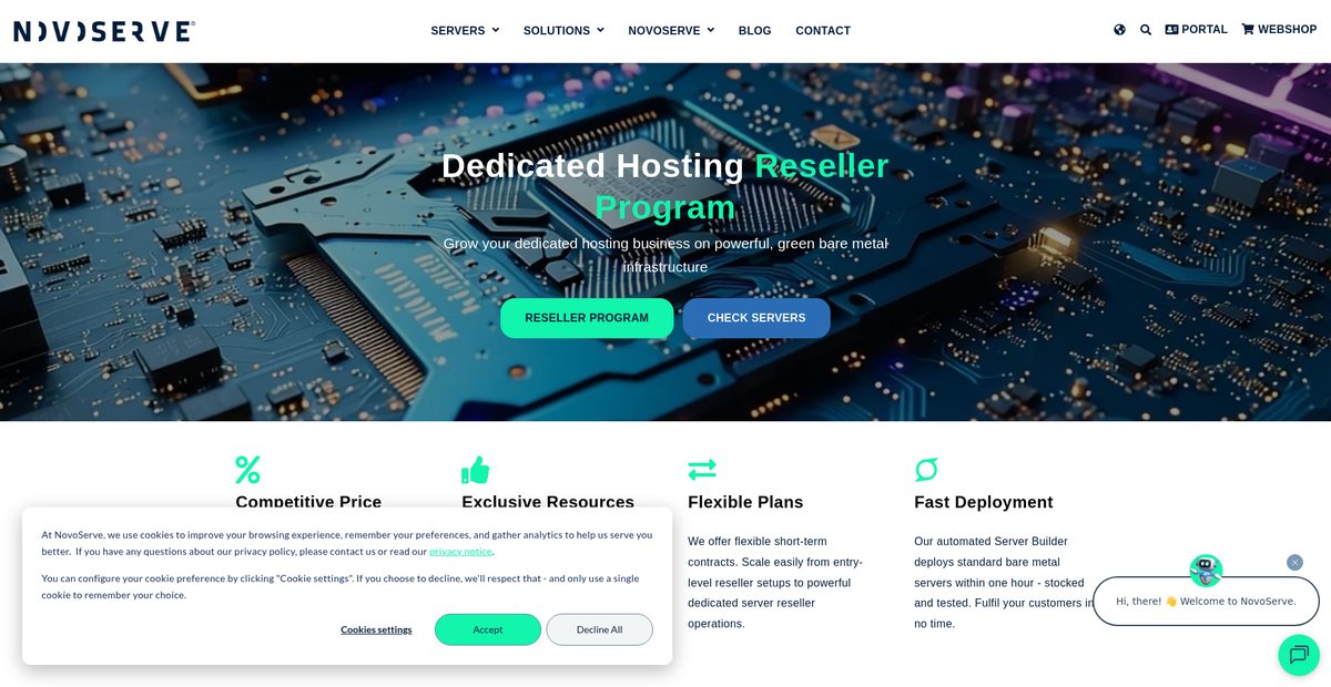 Reseller Hosting | Bare Metal Partner for Dedicated Server ... Screenshot