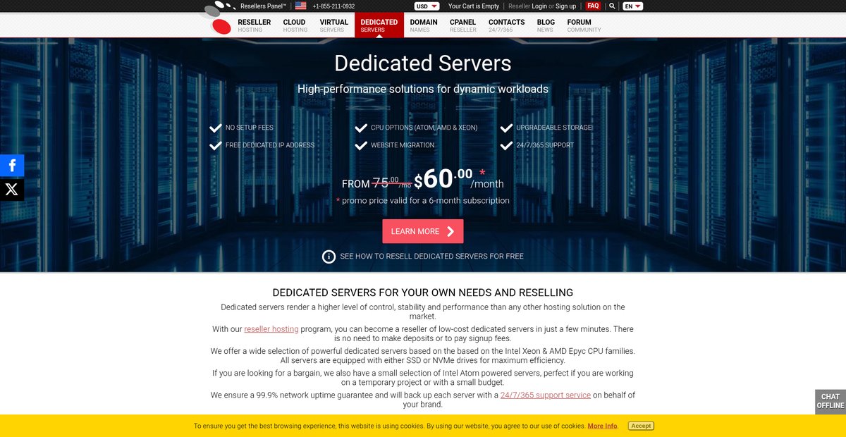 Dedicated Servers Screenshot