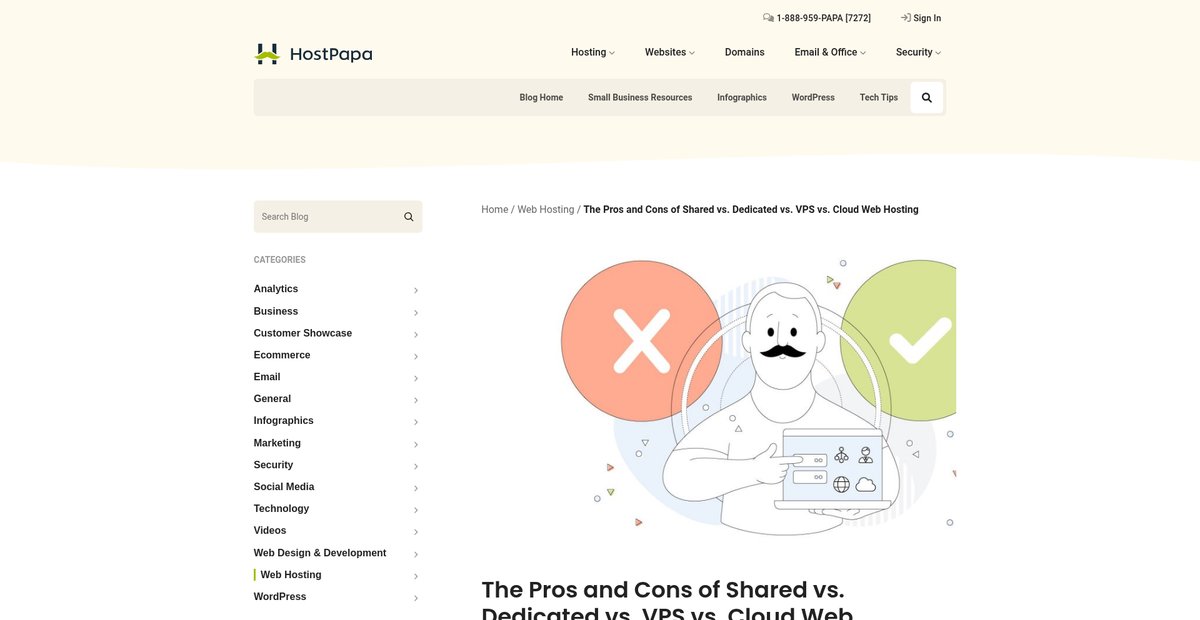 Pros & Cons of Shared, Dedicated, VPS, & Cloud Web ... Screenshot