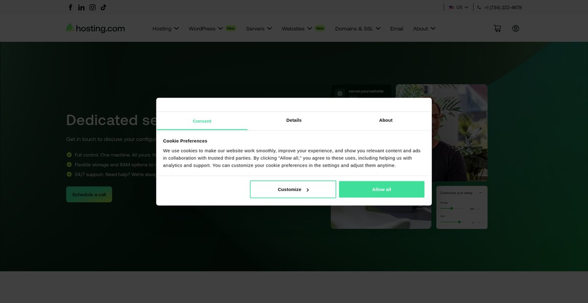 Dedicated Server Hosting | Fast Dedicated Server Web Hosting Screenshot