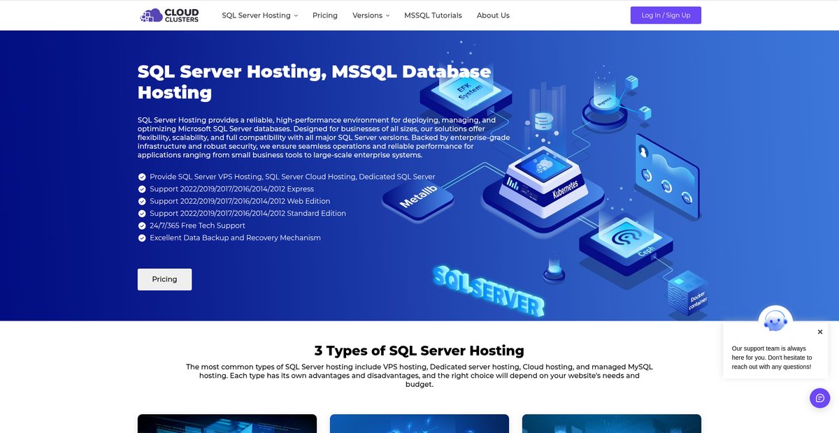 Professional SQL Server Database Hosting - High Availability ... Screenshot