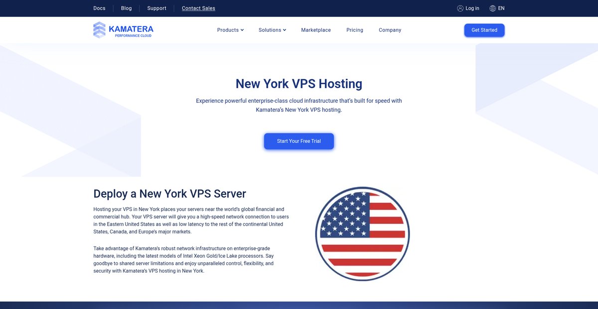 Cloud VPS -> New York VPS Hosting Screenshot