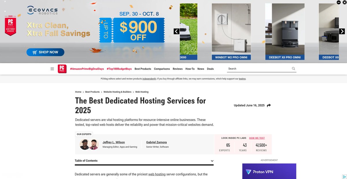 The Best Dedicated Hosting Services for 2025 Screenshot