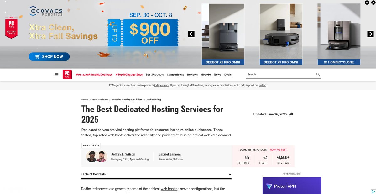 The Best Dedicated Hosting Services for 2025 Screenshot