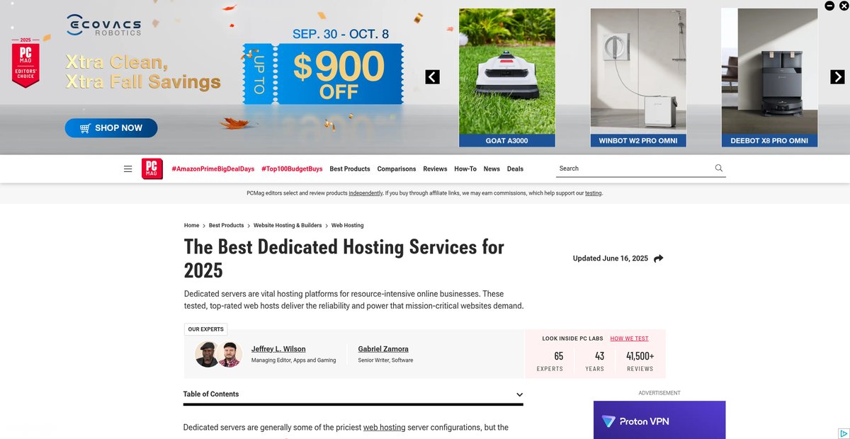 The Best Dedicated Hosting Services for 2025 Screenshot